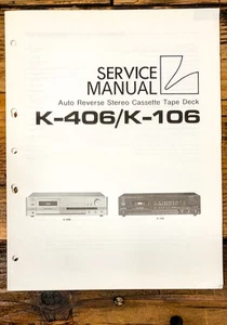 Luxman K-106 K-406 Cassette Service Manual *Original* - Picture 1 of 1