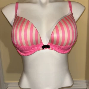 Victoria Secret Women’s 38C Very Sexy Push Up Pink Striped - Picture 1 of 8