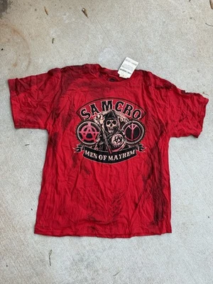Sons Of Anarchy SAMCRO Men of Mayhem Red S/S T-Shirt Tie Dye Xl New - Image 1 of 4