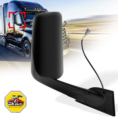 For 2018+ Freightliner New Cascadia Power&Heated Door Mirror Right Side Black - Image 1 of 4