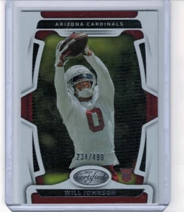 2025 Panini Certified Will Johnson Rookie RC #'ed 234/499 #159 - Picture 1 of 1