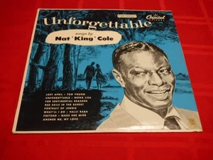 Nat King Cole Unforgettable 1953 Mono LP Mona Lisa Sentimental Reasons T-357 - Imagen 1 de 10
