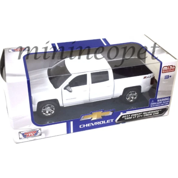 Camioneta pickup Chevy Silverado 1500 LT Z71 2017 doble cabina 1/27 blanca 74348 Foto 1 de 1