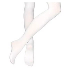 Danskin 58 Girl's Size Medium (8-10) White DuraSoft Nylon Tights - Picture 1 of 1