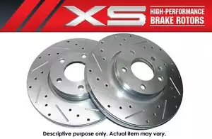 XS DRILLED+SLOTTED FRONT BRAKE ROTORS 2 PCS BUICK CADILLAC CHEVROLET GMC - Picture 1 of 1