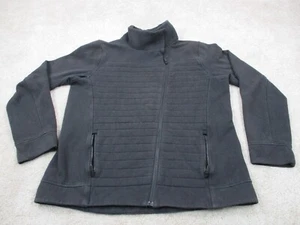 Lululemon Jacket Womens 12 Black Quilted Casual Full Zip Athletic Workout Gym * - Picture 1 of 16