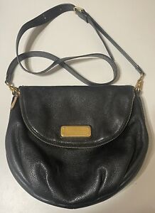 MARC JACOBS Black Leather Crossbody Bag Purse FREE SHIPPING