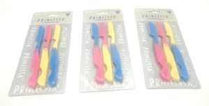 Lote de 3 maquinillas de afeitar para cejas Princesa tamaño de viaje con forma de recortadora de cejas faciales - Imagen 1 de 3