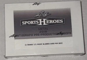 2018 Leaf Metal Sport Heroes Sealed Hobby Box Slab Box Pre Production Proof - Picture 1 of 1