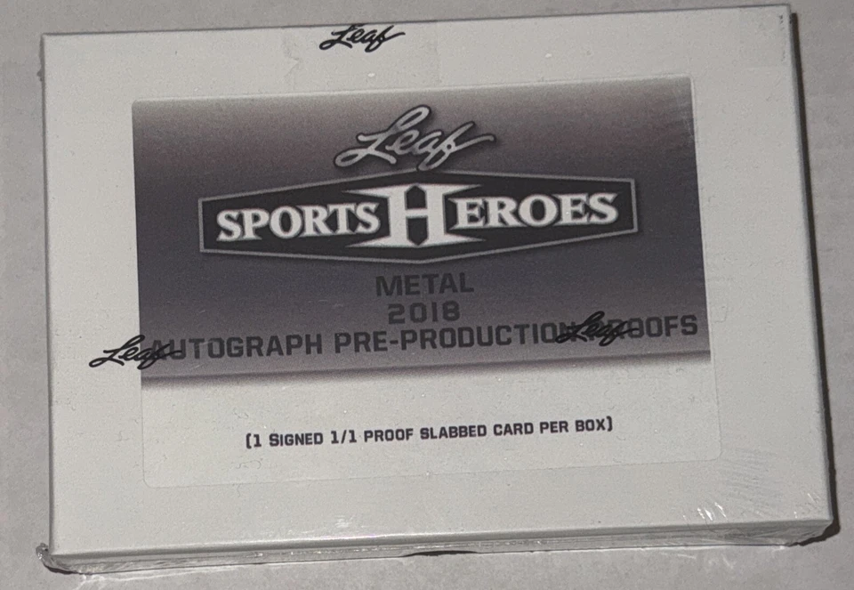 2018 Leaf Metal Sport Heroes Sealed Hobby Box Slab Box Pre Production Proof - Image 1 of 1