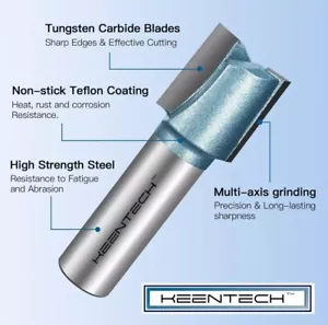 KEENTECH Punta Router con gambo da 1/2", diametro di taglio 3/4" profondità di taglio 1" *NUOVO - Foto 1 di 3