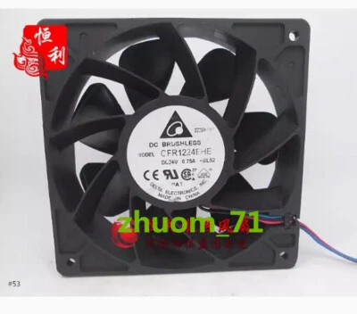 1PC Delta QFR1224EHE 12038 24V 0.75A 12cm inverter cooling fan - Image 1 of 2