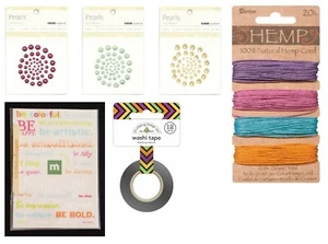 $3 & Under Bargain Items Brads, Bling, Hemp, Stamps, Eyelets, Washi Tape, Pearls - Picture 1 of 43