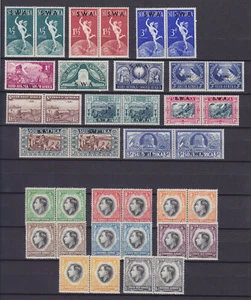 S.W.A. SOUTH-WEST AFRICA 1937/1946, 4 COMPLETE SETS, MNH - Picture 1 of 1