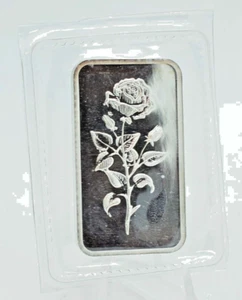 1 oz Silberbarren Emirates Gold Rose von Dubai Eingeschweißt Lagerräumung - Bild 1 von 2