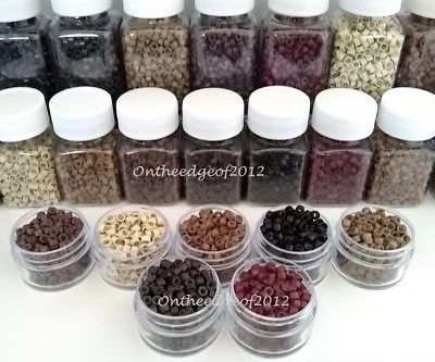 2500 Silicone MICRO Link Rings Beads for Feather & Hair Extensions-USA Seller!  - Image 1 of 4