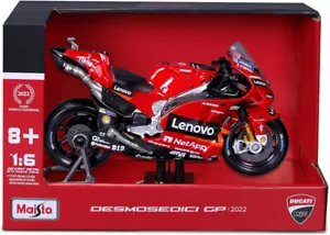 Maisto - Model Motorcycle Ducati Lenovo MotoGP Desmosedici 2022 1/6 Bagnaia - Picture 1 of 1