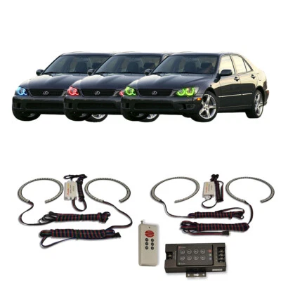 Kit de halo de faros RF multicolor RGB para Lexus is300 01-05 Foto 1 de 4