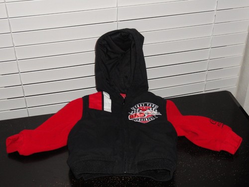 ALEXANDER MCQUEEN GIACCA CON CAPPUCCIO USATA DISNEY PIXAR CARS 2 LIGHTNING MCQUEEN #95 NERA TG. 18 MESI