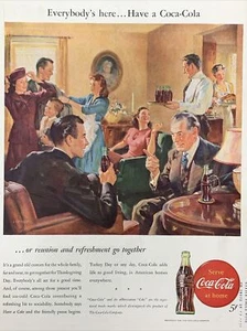 1946 vintage coca-cola print ad. Everybody's Here... Have A Coca Cola - Picture 1 of 1