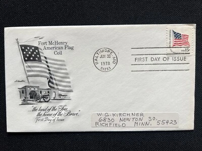 1618C Americana Series Ft McHenry Flag FDC Artmaster Jun 30 1978 Baltimore MD - Image 1 of 2