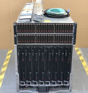 HP C7000 G3 8x BL660c Gen8 V2 320-Core 1TB RAM MSA 2040 10Gbit 24TB SSD/SAS SAN - Picture 1 of 2