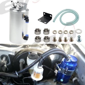 REV9 POWER TYPE 1 performance universal oil catch can turbo na 750ml SILVER JDM - Imagen 1 de 3