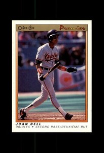 1991 OPC O-PEE-CHEE PREMIER BASEBALL CARD #7 JUAN BELL