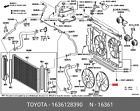 Genuine OE Blade Radiator Fan 1636128390 for Toyota 16361-28390