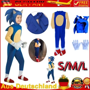 Jungen Sonic The Hedgehog-Overall Cosplay Kostüm Kostümparty Outfits Halloween - Bild 1 von 18