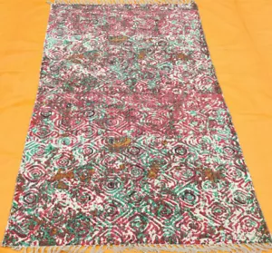 4x6 ft rug handmade indian block printed large floral beautiful floor rug runner - Foto 1 di 4
