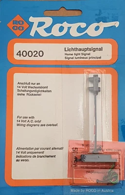 Roco 40020 2 Aspect Signal HO Scale 1:87 - Home Light Scale. Model Railway - Image 1 of 4