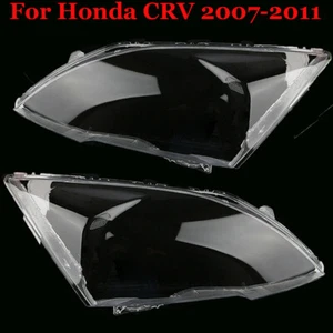 Left+Right Headlight Lens Cover Clear Replace Lampshade for Honda CRV 2007-2011 - Picture 1 of 8