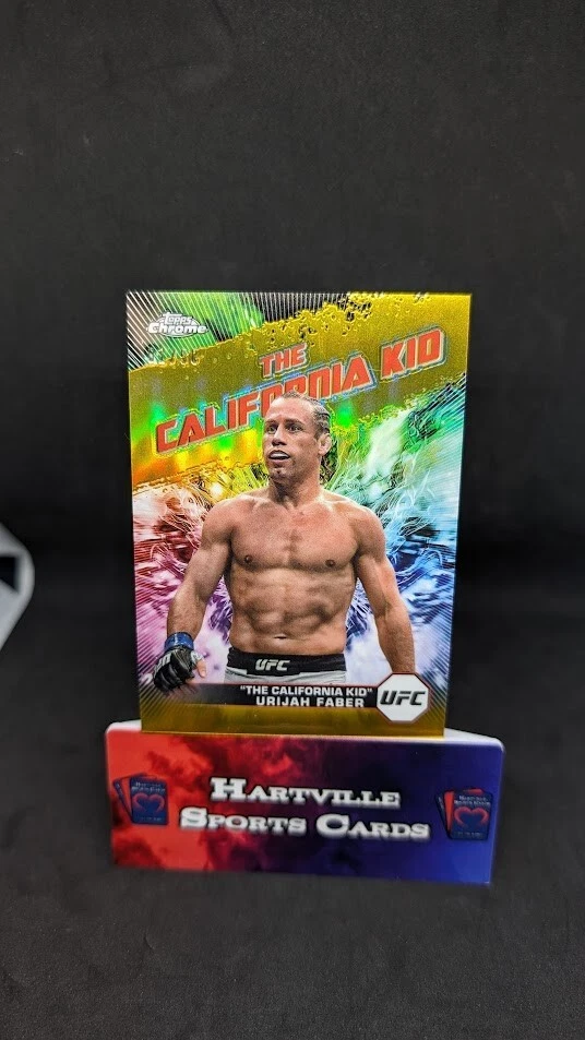 2024 TOPPS CHROME UFC URIJAH FABER AKA THE CALIFORNIA KID GOLD REFRACTOR /50