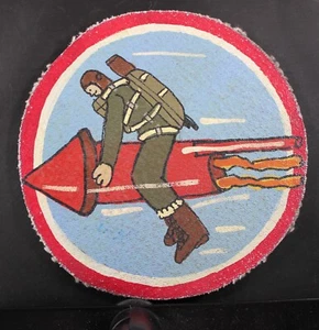 USAAF World War II RKO Max Berman Movie Prop Squadron Patch Hand Painted Canvas - Picture 1 of 2