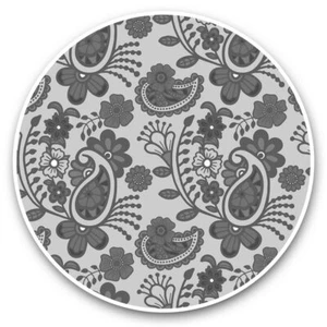2 x Vinyl Aufkleber 20 cm (BW) - lila Paisley Muster Spaß #38375 - Bild 1 von 8