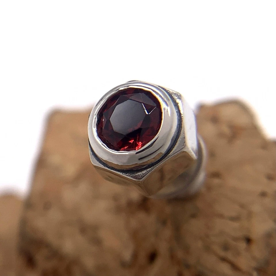 Pendientes granate para hombre, pendientes de motociclista para hombre, pendientes simples para hombre, pe49 Foto 1 de 4