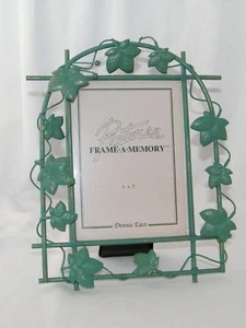 Frame -A- Memory: Dennis East 5 x 7 Self Standing Metal Picture Frame W/ Leaves  - Picture 1 of 1