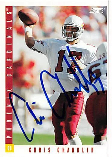 Chris Chandler autographed Football Card (Phoenix Cardinals) 1993 Score #167 - Image 1 of 1