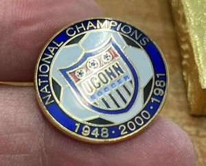 UNIVERSITY OF CONN. UCONN CLOISONNE LAPEL PIN SOCCER CHAMPS 1948-2000-1981 - Picture 1 of 3