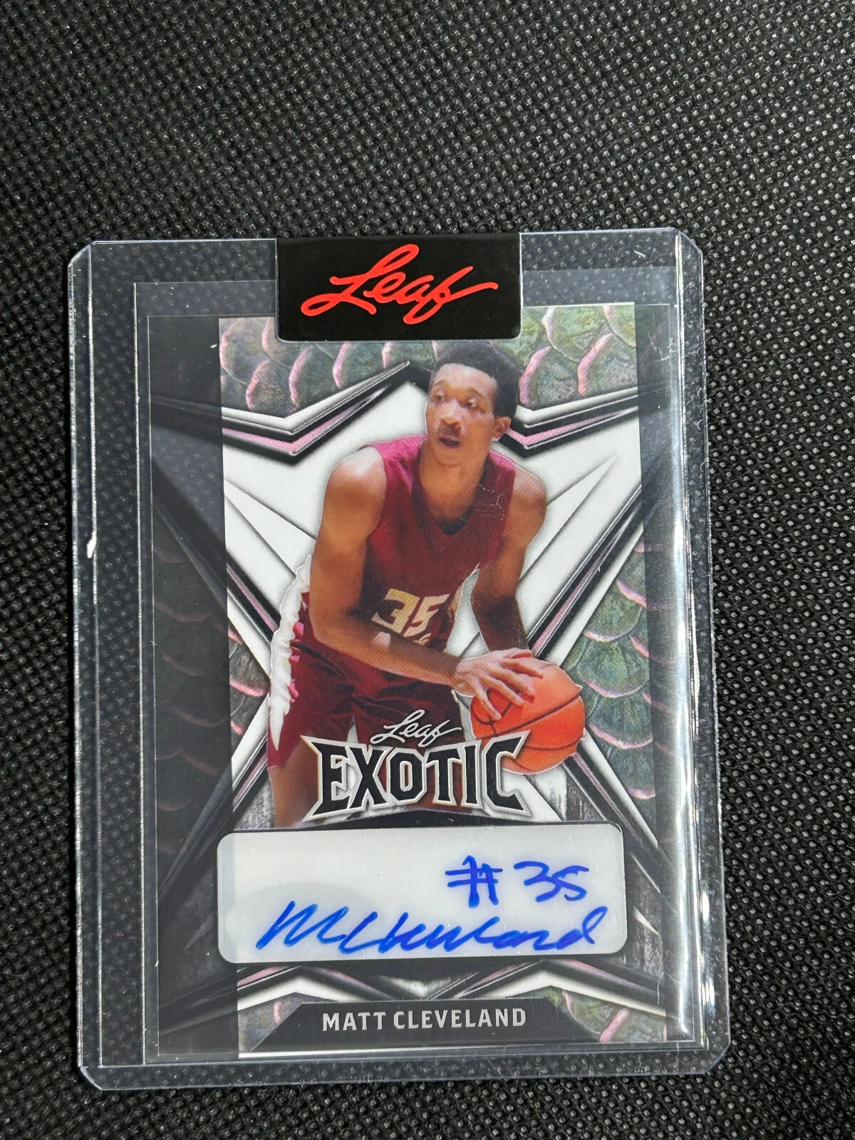 MATT CLEVELAND 2022-23 Leaf Exotic AUTO Pre-Production Proof 1/1 signed Card