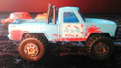 Vintage MATCHBOX 1973 FORD F-100 PICK-UP TRUCK BLUE 1/64 + 2 MORE TRUCKS  - Image 1 of 4