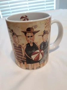 Lang and Wise Collector mug 2003 Girlfriends We're Happy Beach theme Vtg. - Picture 1 of 4