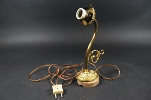 Jugendstil Wandlampe Bronze vergoldet um 1900 (EL176)
