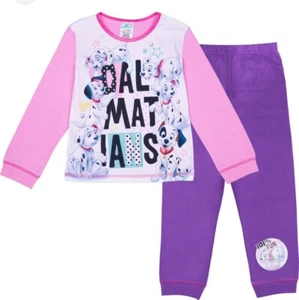 101 DALMATIANS Pigiama Bambina DISNEY Rosa e Viola CANE PIGIAMA Taglia 3-4 anni Nuovo con etichette - Foto 1 di 4