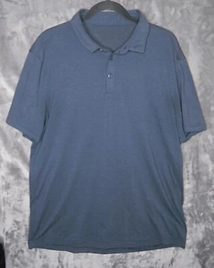 Lululemon Evolution Polo Shirt Men's XL Blue Heathered Performance Golf - Picture 1 of 5