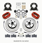 Wilwood Forged Dynalite-M Front Kit 11.30in 1 PC Rotor&amp;Hub Red 1965-1969 Mustan