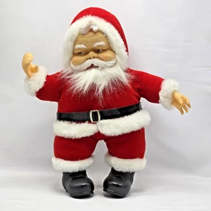 Vtg Rubber Face Santa Claus Plush Doll Rich's 1988 Dakin 15" NO COCA COLA BOTTLE - Picture 1 of 23
