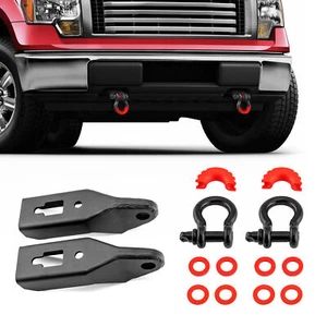 for Ford F-150 2009-2020 Front Tow Hook Mount and Black 3/4'' D ring Shackle Kit - Picture 1 of 6