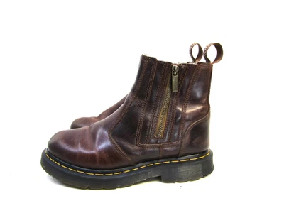 Dr. Martens Womens Size 8 M Brown Leather Chelsea Zip Ankle Fashion Boots Bootie - Image 1 of 4